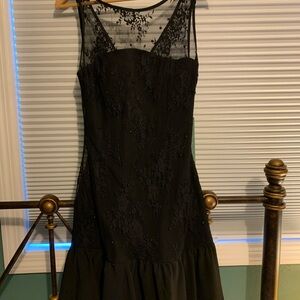 Pearl by Georgina Chapman Black Lace Dress